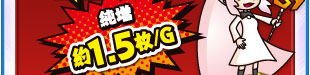 純増　約1.5枚/G