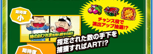 期待度 小 指定された数の手下を捕獲すればART！？　チャンス役で演出アップ抽選！？