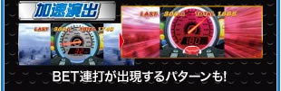 加速演出　BET連打が出現するパターンも!