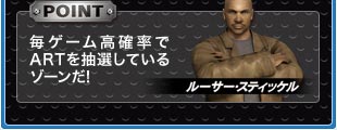 POINT 毎ゲーム高確率でARTを抽選しているゾーンだ！ ルーサー・スティッケル